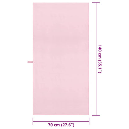 Sports Towels 2 pcs Pink 140 x 70 cm Polyester and polyamide