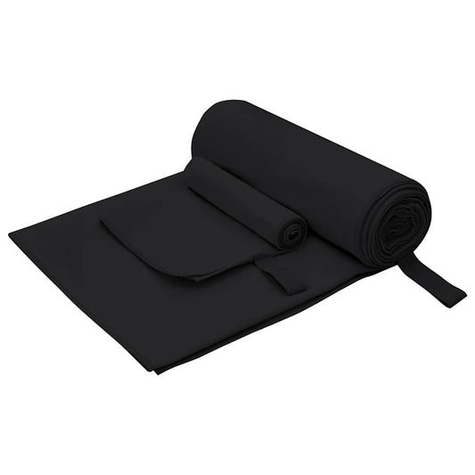 Sports Towel Set Other Black Fabric
