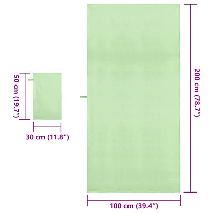 Sports Towel Set Other Green Fabric