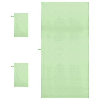Sports Towel Set 3 pcs Green Polyester and Polyamide