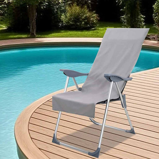 Outdoor Chair Towels 2 pcs Dark grey 130 x 60 cm
