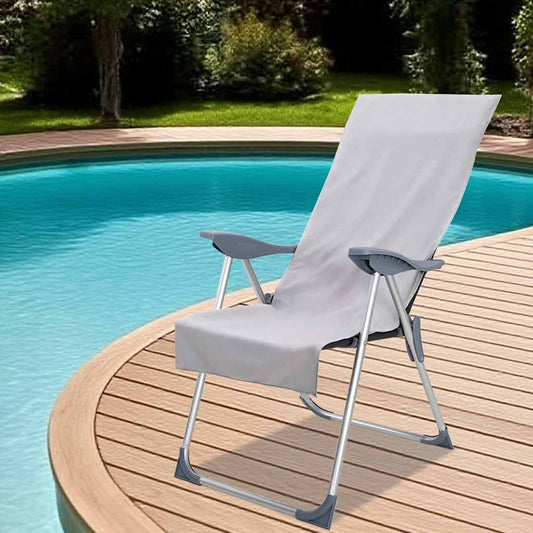 Outdoor Chair Towels 2 pcs Grey 130 x 60 cm