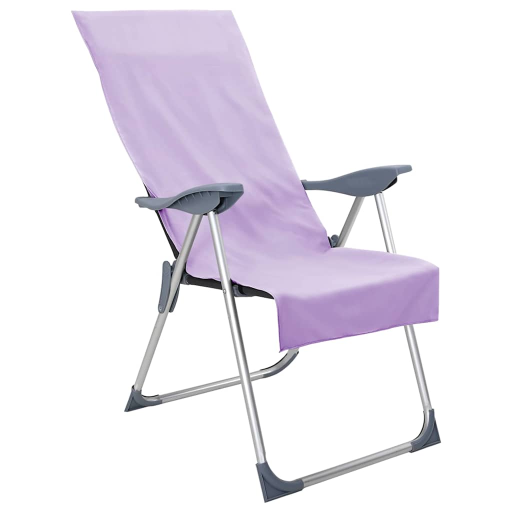 Outdoor Chair Towels 2 pcs Purple 130 x 60 cm