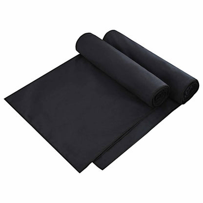 Sunlounger Towels 2 pcs Black 210 x 75 cm