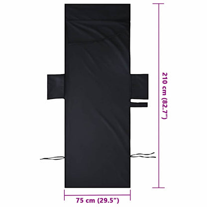 Sunlounger Towels 2 pcs Black 210 x 75 cm