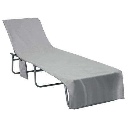 Sunlounger Towels 2 pcs Dark grey 210 x 75 cm