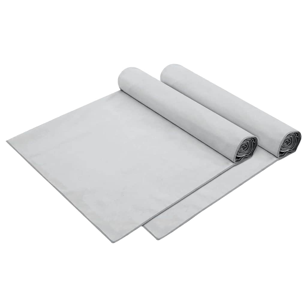Sunlounger Towels 2 pcs Grey 210 x 75 cm