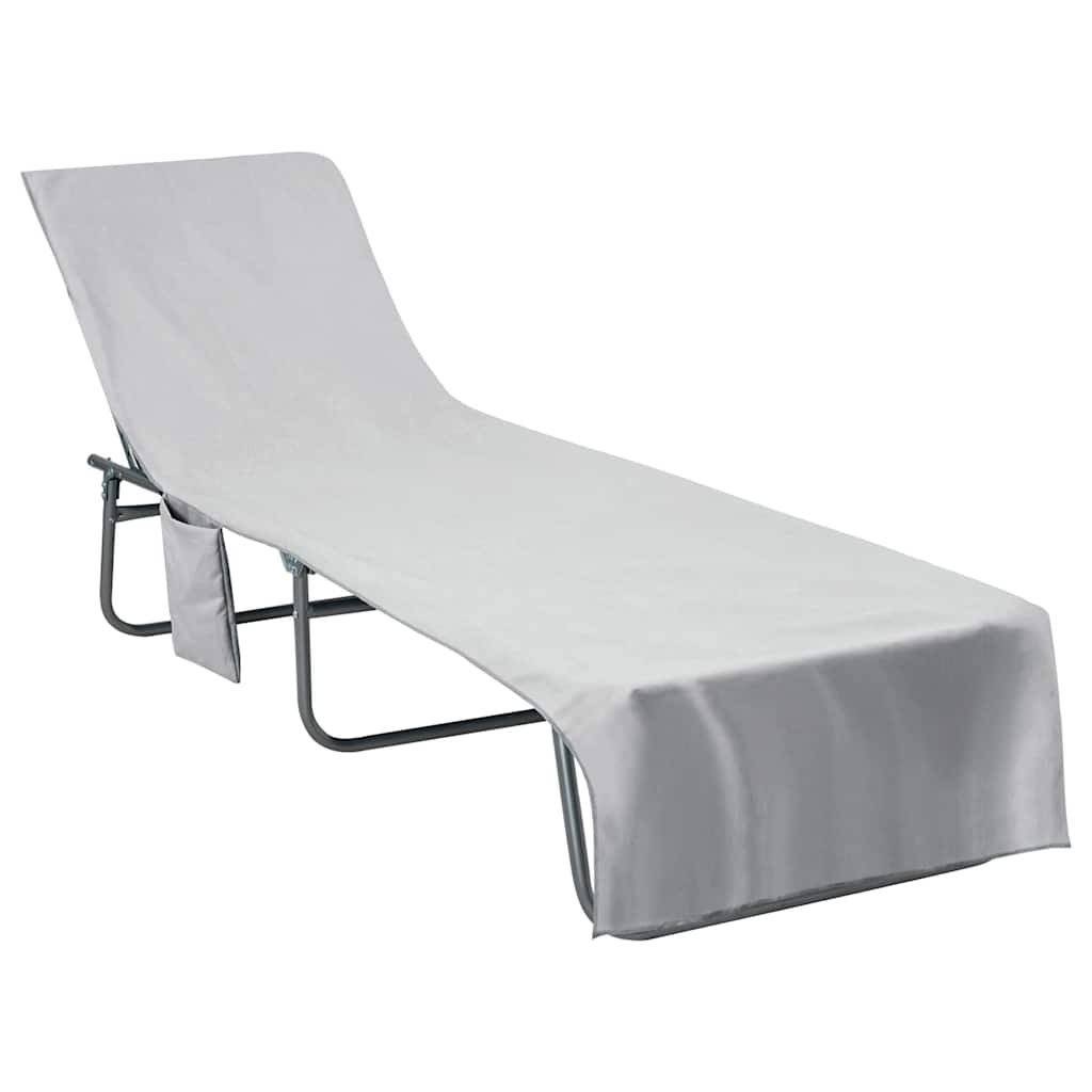 Sunlounger Towels 2 pcs Grey 210 x 75 cm