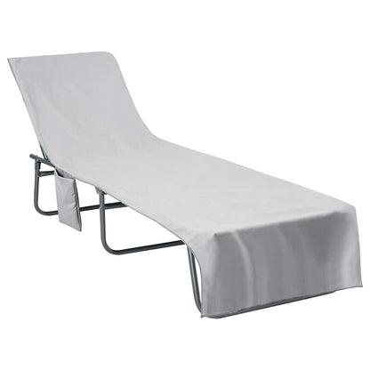 Sunlounger Towels 2 pcs Grey 210 x 75 cm