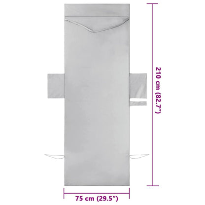 Sunlounger Towels 2 pcs Grey 210 x 75 cm