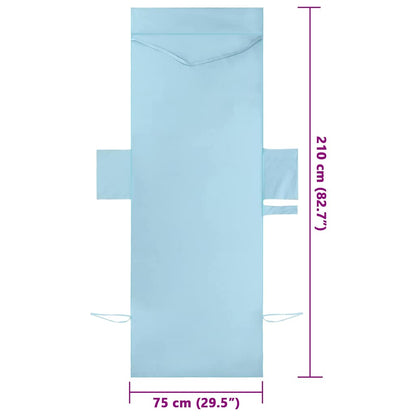 Sunlounger Towels 2 pcs Blue 210 x 75 cm