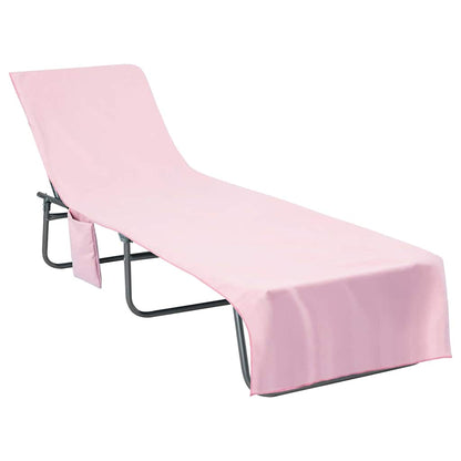 Sunlounger Towels 2 pcs Pink 210 x 75 cm