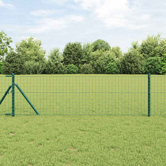 Fence Posts 12 pcs Green 80 cm Powder-coated steel