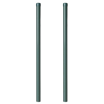 Fence Posts 2 pcs Green 100 cm Powder-coated steel
