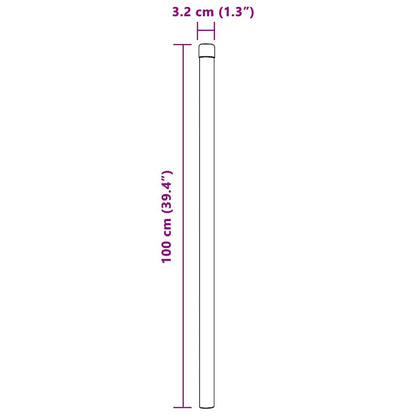 Fence Posts 12 pcs Green 100 cm Powder-coated steel