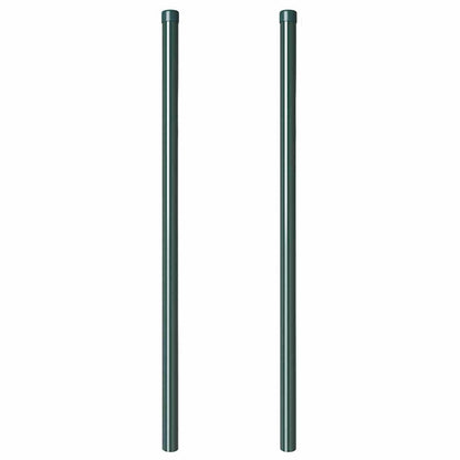 Fence Posts 2 pcs Green 110 cm Powder-coated steel