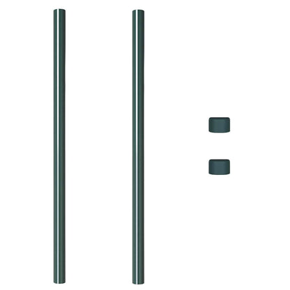 Fence Posts 2 pcs Green 120 cm Powder-coated steel