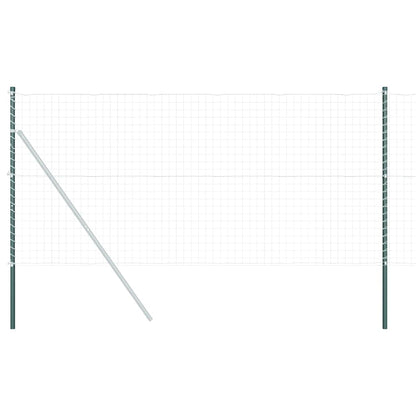 Fence Posts 12 pcs Green 160 cm Powder-coated steel