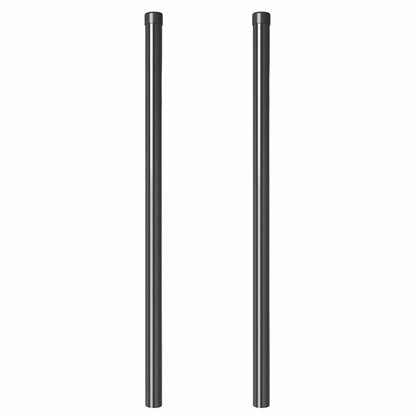Fence Posts 2 pcs Grey 100 cm Powder-coated steel