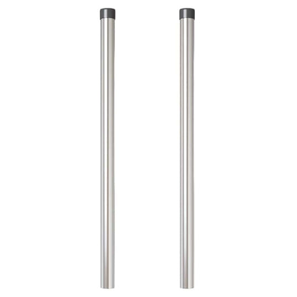 Fence Posts 2 pcs Silver 60 cm Powder-coated steel