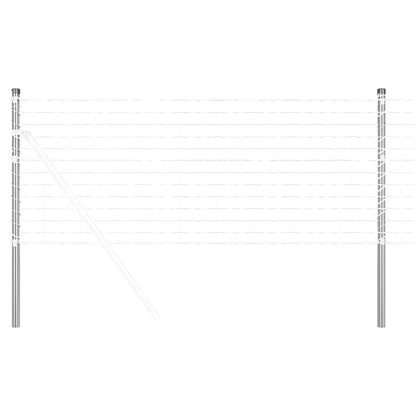 Fence Posts 12 pcs Silver 80 cm Powder-coated steel