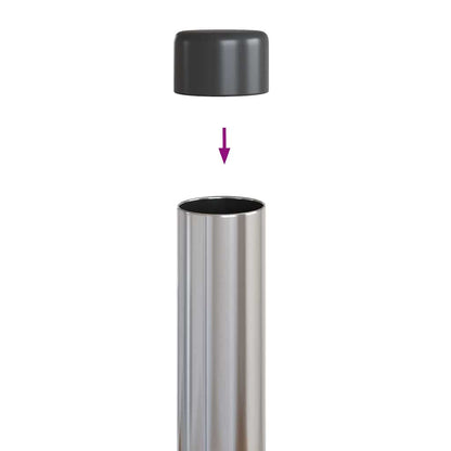 Fence Posts 12 pcs Silver 80 cm Powder-coated steel
