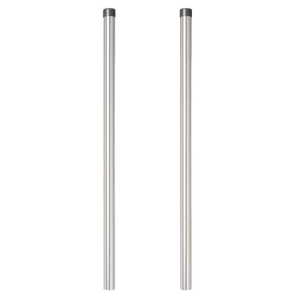 Fence Posts 2 pcs Silver 110 cm Powder-coated steel
