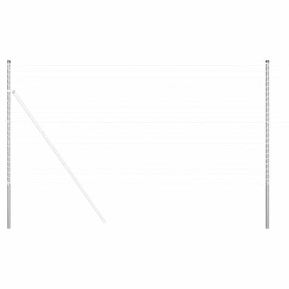 Fence Posts 12 pcs Silver 140 cm Powder-coated steel