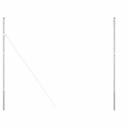 Fence Posts 12 pcs Silver 200 cm Powder-coated steel