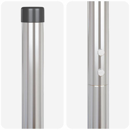 Fence Posts 12 pcs Silver Powder-coated steel