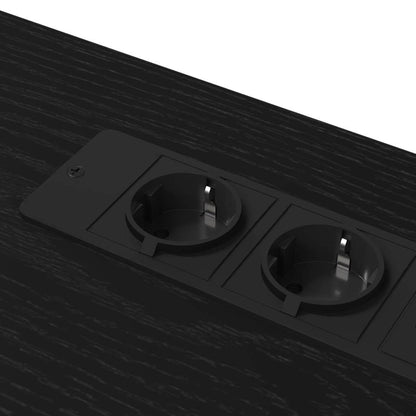 Desk with Shelf Black oak 100 x 50 x 86.5 cm Engineered wood