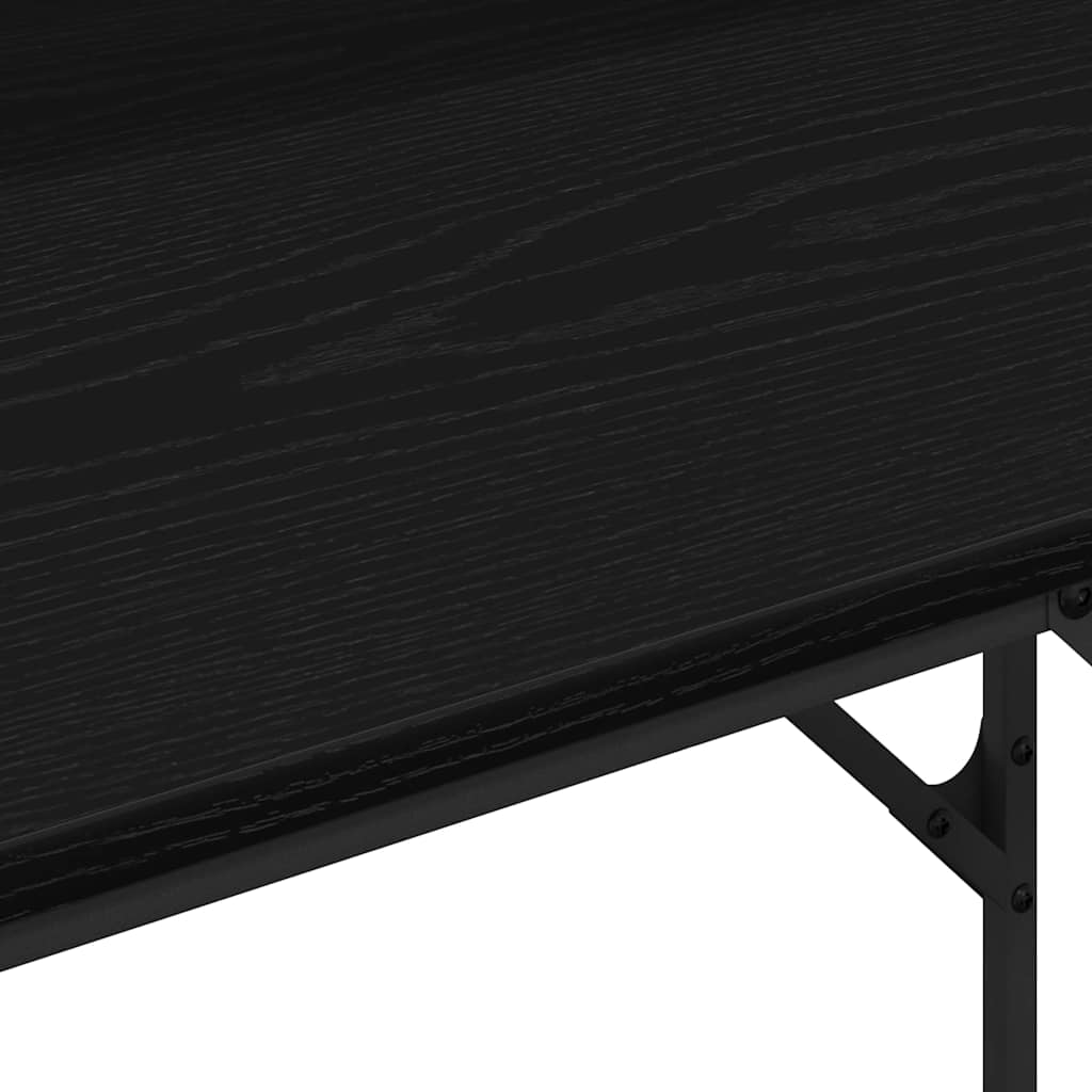 Desk with Shelf Black oak 100 x 50 x 86.5 cm Engineered wood