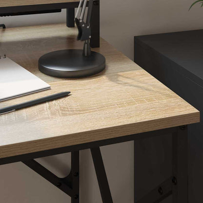 Desk with Shelf Sonoma oak 100 x 50 x 86.5 cm Engineered wood