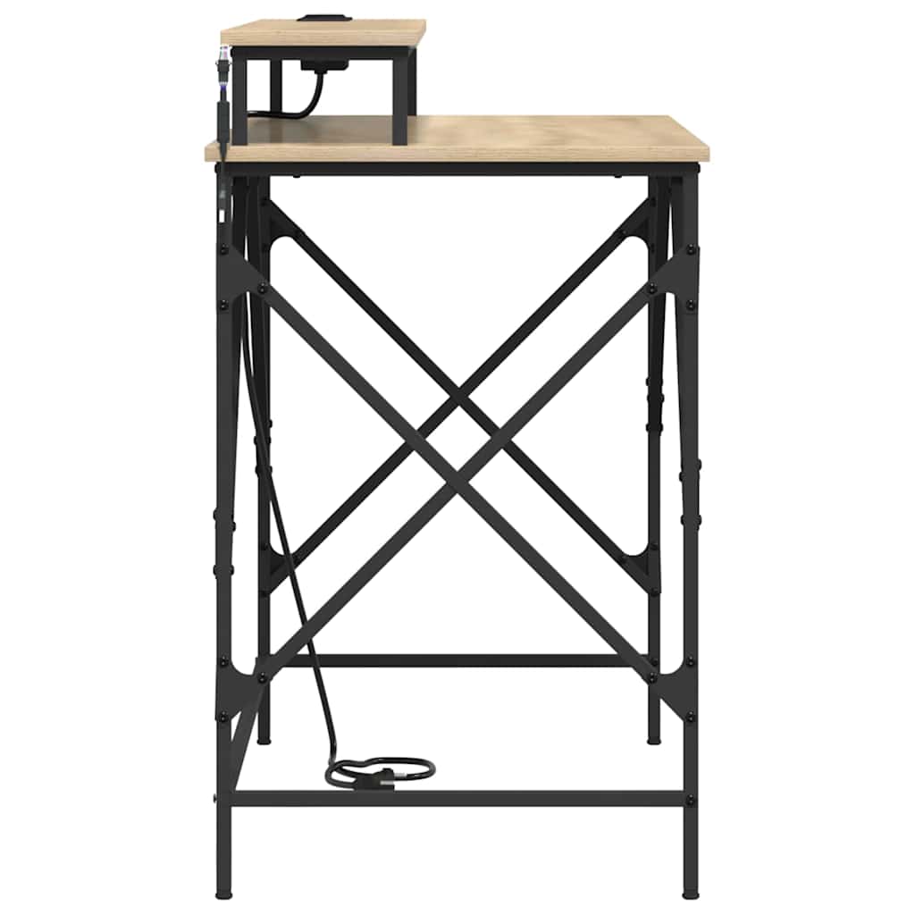 Desk with Shelf Sonoma oak 100 x 50 x 86.5 cm Engineered wood