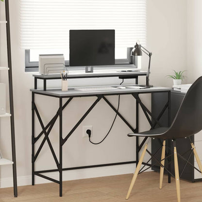 Desk Grey sonoma 100 x 50 x 86.5 cm Engineered wood