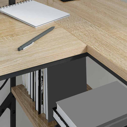 Desk with Drawer Sonoma oak 120 x 79 x 86.5 cm Engineered wood