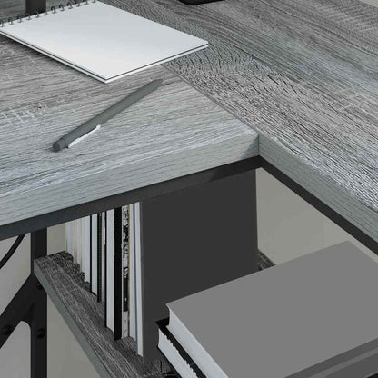 Desk with Drawer Grey sonoma 120 x 79 x 86.5 cm Engineered wood