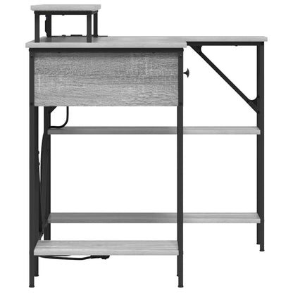 Desk with Drawer Grey sonoma 120 x 79 x 86.5 cm Engineered wood