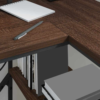 Desk with Drawer Brown oak 120 x 79 x 86.5 cm Engineered wood