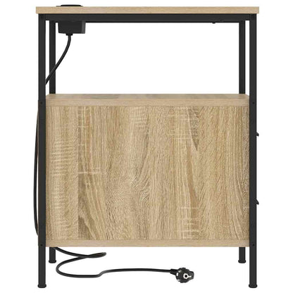 Bedside Table 2 pcs Sonoma oak 30 x 48 x 61 cm Engineered wood