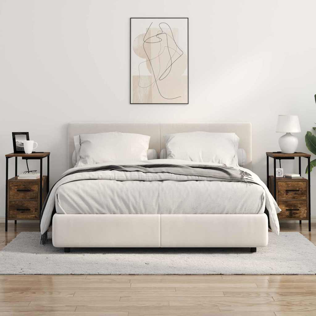 Bedside Table Smoked oak 30 x 48 x 61 cm Engineered wood