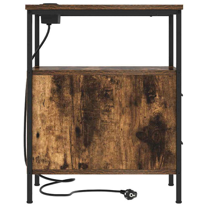 Bedside Table 2 pcs Smoked oak 30 x 48 x 61 cm Engineered wood