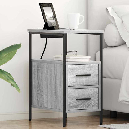 Bedside Table Grey sonoma 30 x 48 x 61 cm Engineered wood