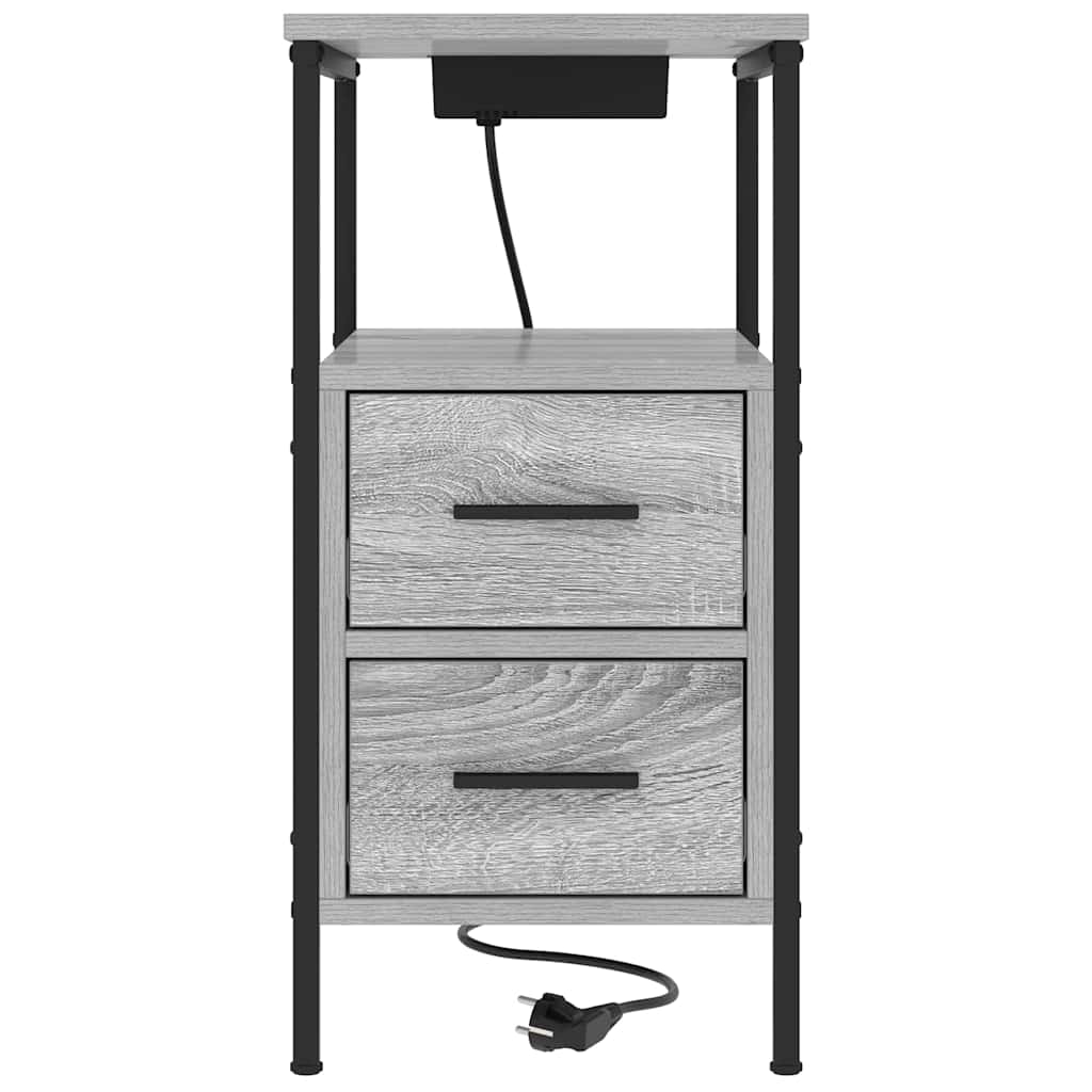 Bedside Table Grey sonoma 30 x 48 x 61 cm Engineered wood