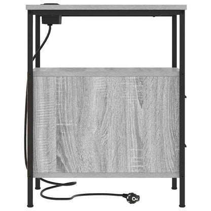 Bedside Table 2 pcs Grey sonoma 30 x 48 x 61 cm Engineered wood