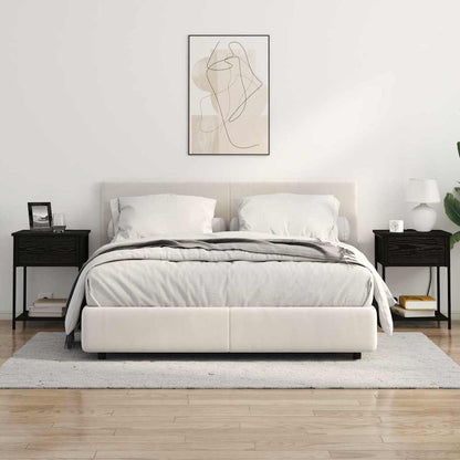 Bedside Cabinet Black oak 42 x 41 x 56 cm Engineered wood