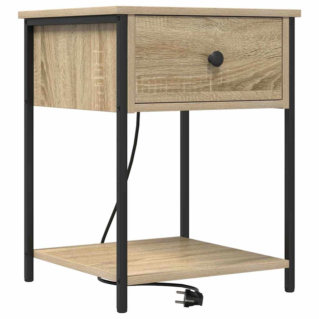 Bedside Cabinet Sonoma oak 42 x 41 x 56 cm Engineered wood