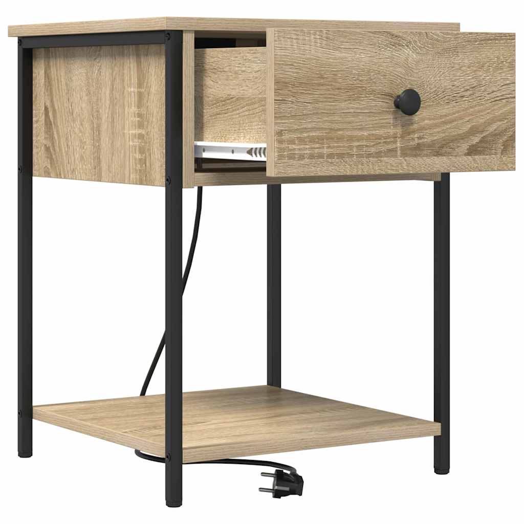 Bedside Cabinet Sonoma oak 42 x 41 x 56 cm Engineered wood