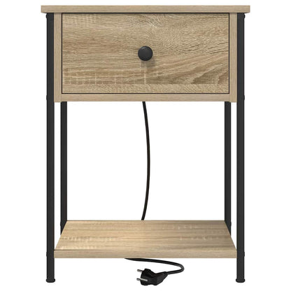 Bedside Cabinet with Drawer 2 pcs Sonoma oak 42 x 41 x 56 cm