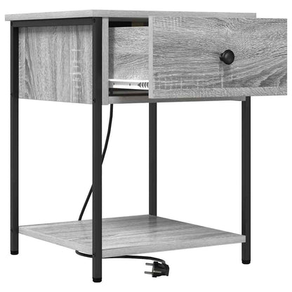 Bedside Cabinet with Drawer 2 pcs Grey sonoma 42 x 41 x 56 cm